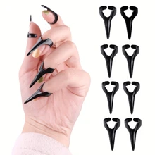 5 stuks/10 stuks/20 stuks vlechtaccessoires retro punk haarselectiegereedschap zinklegering haaraccessoires gothic nagel vinger klauw spike ringen voor het vlechten van haar