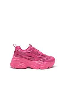 Women's Platform Chunky Fashion Sneakers Walking Lace-Up Comfortable Dad Sneakers Workout Sport Work Casual Tennis Shoes - 玫紅色 - 查看 6