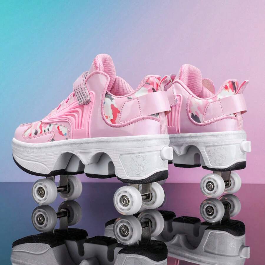 Casual Roller Skate Shoes Deformation Parkour Shoes