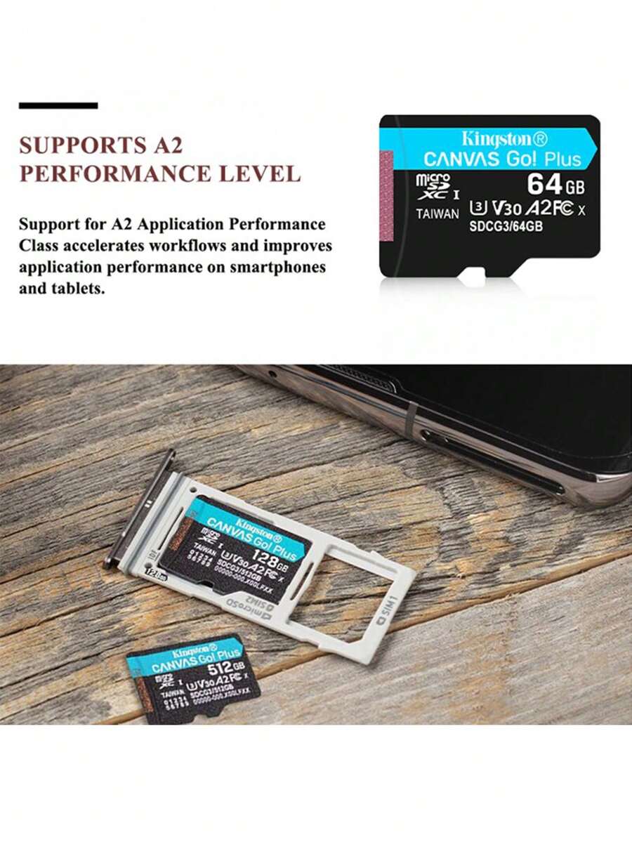 KINGSTON 1pc Kingston SDCG3 TF Storage Card 64GB/128GB/ 256GB Memory ...