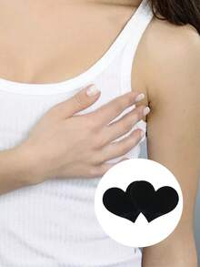 10入組愛心乳貼,乳房飾品,胸貼,調情用品,性感服飾配件,舞會配件 - 黑色 - 查看 7