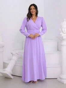 Women Dresses - 紫丁香色 - 查看 2