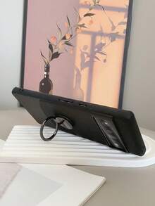 1 Miếng Quả vải Kết cấu chất liệu da PU & Silicone Gấp đôi Tấn Chống rơi Vỏ bảo vệ Đối với Làm Việc  Với người có ring Tương thích với Điểm ảnh Điện thoại thông minh - Nhiều màu - Xem 5