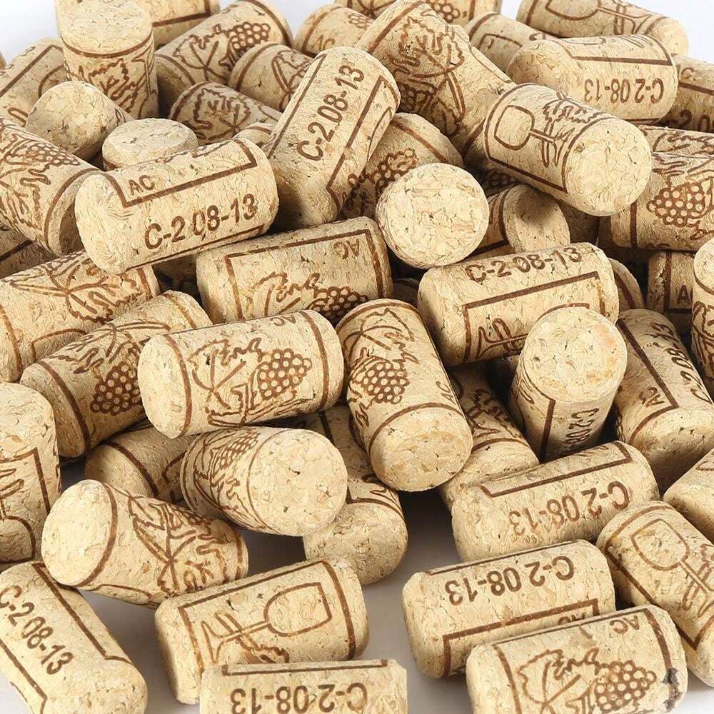 100PCS Natural Wine Cork Dense Wine Stopper High Elasticity Soft Bottle