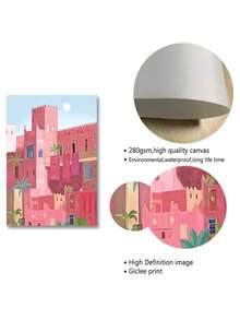 1入組摩洛哥旅遊海報游泳池藝術印刷品,北歐馬拉喀什帆布畫,現代夏季牆壁畫,適用於客廳家居裝飾(不帶框) - E - 查看 6