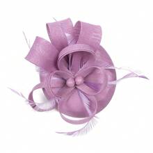 Chapeau fascinateur élégant de célébrité avec serre-tête et pince à cheveux, coiffure de mariage et de derby pour femmes 1 pièce Chapeau de cowboy Chapeau de cowgirl Halloween