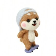 1袋標準版柴犬系列針織毛氈DIY材料套件（手機繩配件、小EVA工作臺、3根針、說明書），未完成的手工DIY - 彩色 - 查看 2