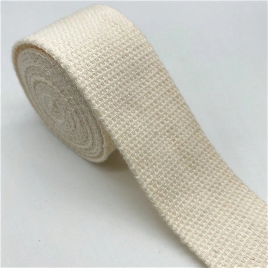 25mm 30mm 38mm 2碼長象牙色帶狀帆布織帶背包捆扎袋工藝品,適用於皮帶袋,狗配件 - 米色 - 查看 1