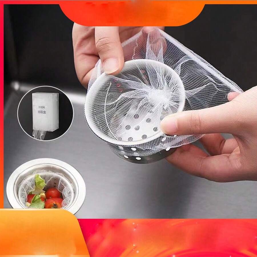 Kitchen Sink Filter, Dish And Vegetable Basin Drain Pipe Filter, Drainage Residue Filtration Net - White - View 1