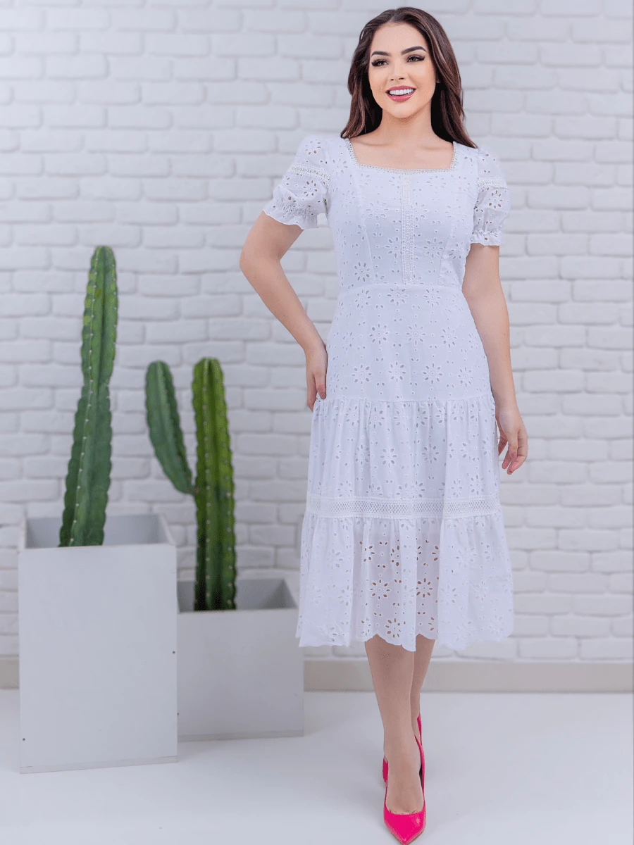 Women Dresses - White - View 1