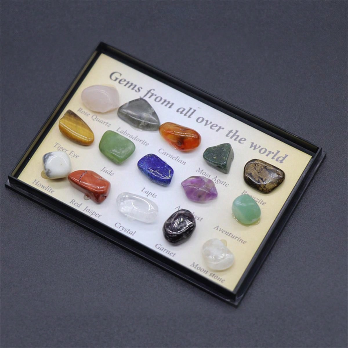 15 Kinds Mini Gemstones Including Agate And Crystal, Geological