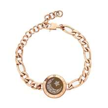 Totwoo Single Bracelet – Long Distance Relationship Bracelet For Couples | Smart Jewelry His And Hers Touch Bracelets For Couples(Work In Pairs) - Figaro Chain/rose Gold - View 1