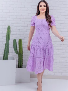 Women Dresses - Lilac - View 1