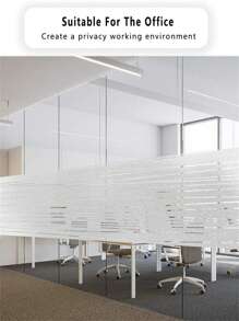 1捲窗戶隱私和光保護貼紙,霧面外觀靜電吸附在家裡或辦公室使用