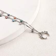 1 Pieza De Joyería De Piercing Con Arete Con Anillo De Doble Capa Para La Nariz - Plateado - Ver 8