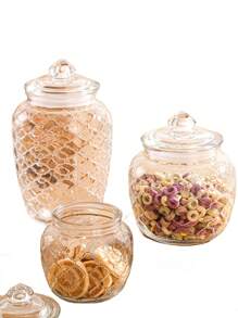 Tarro De Almacenamiento De Galletas Para Hornear, Vidrio Transparente, Con Tapa, Para Uso Doméstico, 1 Ud. - transparente - Ver 4