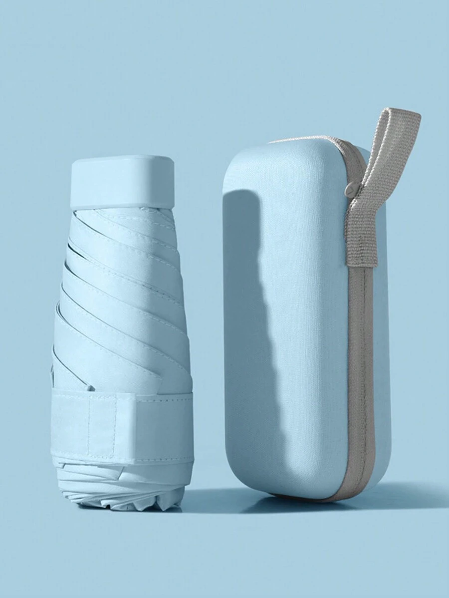 Rainballet 1 Miếng Siêu nhỏ Túi Viên con nhộng Ô dù , Tấm che nắng , Mưa Và Bảo vệ tia cực tím , Có thể mang đi Và Gấp lại Ô du lịch - Màu xanh nhạt - Xem 1