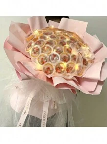 1 Soporte Para Ramo De Piruleta Blanca, Soporte Para Ramo De Flores De Chocolate Y Gomitas, Base Fija Para Piruleta De Refrigerio, Material De Envoltura De Ramo De Flores De Simulación, Fijador De Material De Bricolaje, Envoltorio De Ramo De Flores Para Cumpleaños, Fiesta, Boda, Caja De Regalo De Vacaciones, Adecuado Para Familiares Y Amigos - Blanco - Ver 4