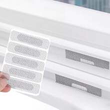30pcs Aluminum Alloy Anti-Mosquito Stickers For Door And Window Water Outlets, Insect-Protection Cover Patch, Mesh Repairing Sticker - Black - View 2