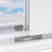 30pcs Aluminum Alloy Anti-Mosquito Stickers For Door And Window Water Outlets, Insect-Protection Cover Patch, Mesh Repairing Sticker - Black - View 3