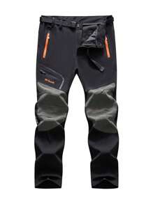 1件防風防水保暖登山褲,適用於戶外活動 - 黑色 - 查看 1