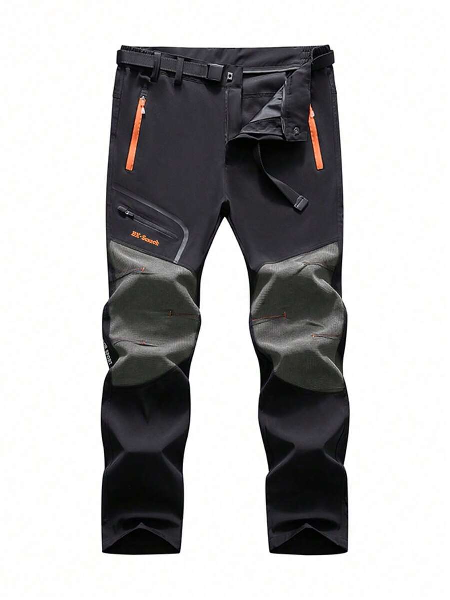 1件防風防水保暖登山褲,適用於戶外活動 - 黑色 - 查看 1