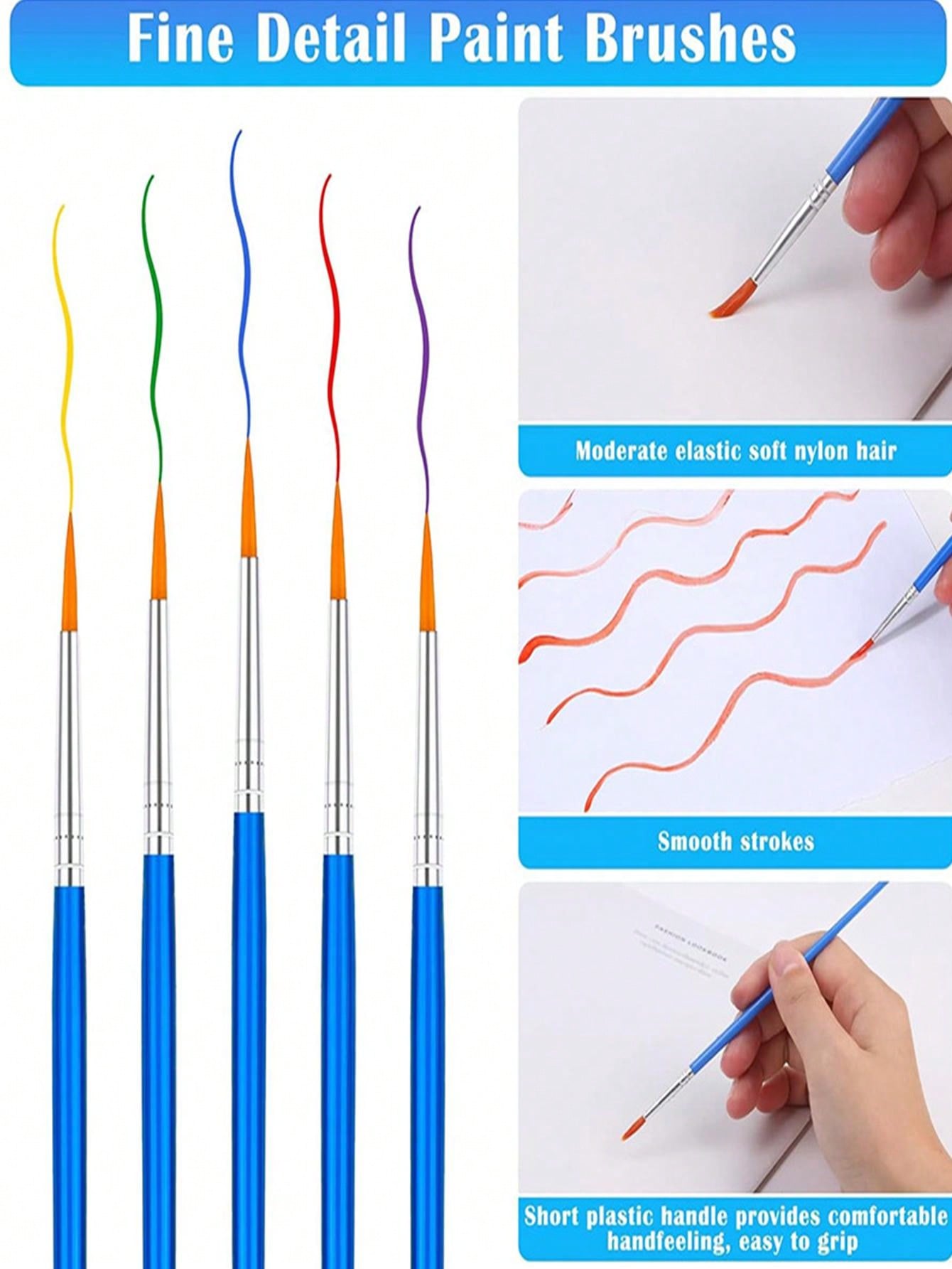 10/30pcs Plastic Threading Pen Holder Digital Oil Paintbrush Student