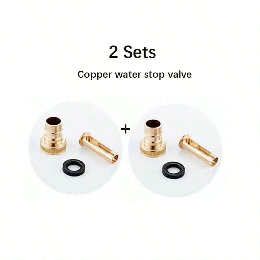 2 Sets Washing Machine AntiDrop Faucet Fittings AntiLeak Auto Stop