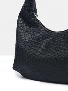 1 Stück Damen Vintage Minimalist Lässig Häkel Kunstleder Tasche mit Muschelmuster, eine Schulter Umhängetasche, geeignet für Ausflüge, Dates und den täglichen Gebrauch