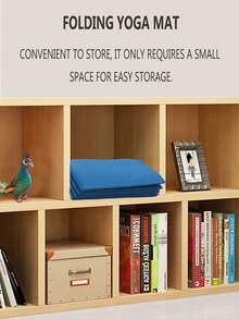 Foldable Yoga Mat Lightweight, And Easy To Store For Travel - Anti-Slip Folding Exercise Mat For Yoga, Pilates, Home Workouts, And Floor Exercises - Blue - View 7