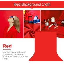 Green Screen Thickness Cloth Backdrop For Photography, Create Professional Quality Photos Sheet Virtual Green Screen Background Sheet For Zoom Meeting, Backdrop For Photo Studio Background Photography Green Blue Red - Red - View 6