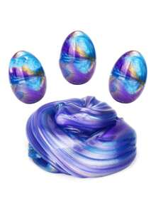 1 Pieza - Slime Cristalino Del Cielo Estrellado Con Huevo De Múltiples Colores Y Jalea, Y Plastilina Transformable Para Adolescentes - amarillo violeta azul - Ver 6