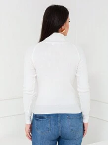 Women Sweaters - 白色 - 查看 6