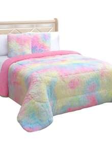 Individual Soft And Warm High Hair Coverlet - Multicolor - View 2