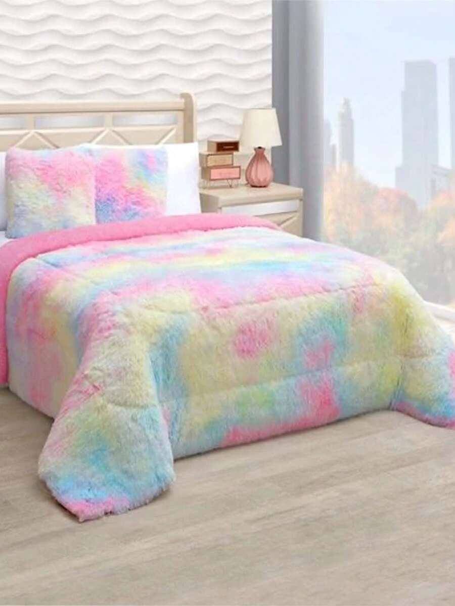 Individual Soft And Warm High Hair Coverlet - Multicolor - View 1