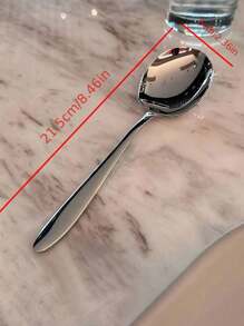 Stainless Steel Soup Ladle, Thickened Tablespoon For Buffet, Western Tableware,Kitchen,Christmas Gift