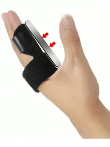 Finger Splint Brace Trigger Finger Support Fracture Fix Hand Protector Brace Adjustable Finger Splint - Black - View 1