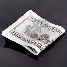 Stainless Steel Multifunction Money Clip Dollar Sign Wallet Invoice Storage Portable Paper Mark Clip Party Gift Card Holder Card Holder Wallet Business Card Holder Credit Card Holder Card Holder Women - Silver - View 3