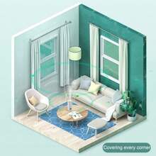 精油擴散器三檔可調芳香擴散器自動壁掛式和桌面雙用芳香療法機,供日常使用 - 綠色 - 查看 2