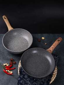 1 Sartén Antiadherente Negro, Olla De Sopa, Utensilios De Cocina Para El Hogar - Negro - Ver 2