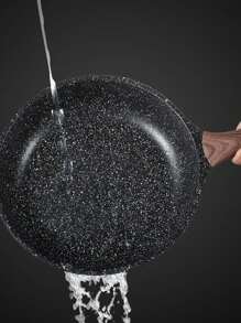 1 Sartén Antiadherente Negro, Olla De Sopa, Utensilios De Cocina Para El Hogar - Negro - Ver 3