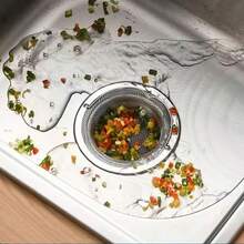 1入組廚房水槽過濾網,水槽籃過濾器和過濾網,適用於水果/蔬菜洗滌清潔 - 銀色 - 查看 4