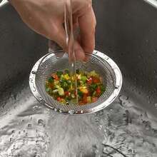 1入組廚房水槽過濾網,水槽籃過濾器和過濾網,適用於水果/蔬菜洗滌清潔 - 銀色 - 查看 5