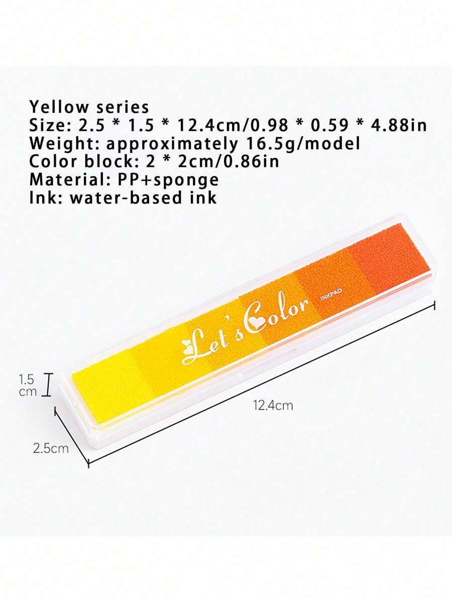 Gradient Multicolor Ink Pad For Diy Stamping, Children's Finger Paint Pad SHEIN UK