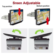 10英寸通用1din 2din Android汽車收音機音響,搭載carplay Android Auto,電容旋轉直立螢幕高清gps導航wifi Usb汽車播放器 - 杏色 - 查看 5