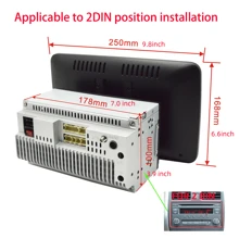 10英寸通用1din 2din Android汽車收音機音響,搭載carplay Android Auto,電容旋轉直立螢幕高清gps導航wifi Usb汽車播放器 - 杏色 - 查看 2