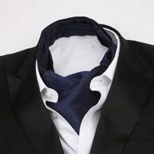 Bufanda larga reversible retro para hombre, bufanda casuales de caballero, bufanda formal de negocios para primavera, otoño e invierno, accesorios de camisa de traje de fiesta casual estilo ascot, excelente regalo boho