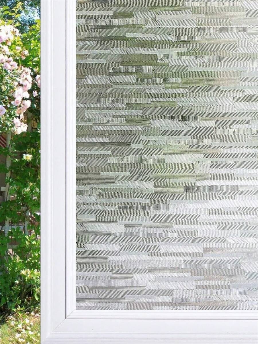 1捲窗戶隱私膜,霧面窗貼靜電覆膜不脫粘不透明可拆卸阻擋紫外線玻璃貼禮居室適用