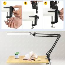 OYAJIA LED Desk Lamp, Adjustable Swing Arm Table Lamp With Clamp,Eye-Caring Architect Desk Light,Dimmable Lamp For Home Office With USB,3 Lighting Modes With 10 Brightness Levels,10W - Black - View 10