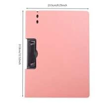 A4 Matte Texture Plastic Foldable Document Folder, A4 Matte Texture Multicolor Office Folder, A4 Board Document Folder Office Stationery - Pink - View 2